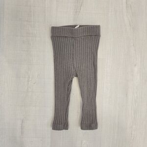 Kate Quinn, Gray Ribbed Kids Leggings, 6-12mths, EUC